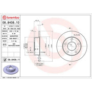 Brembo 2 x Solid Rear Brake Discs 08.8408.11-x2