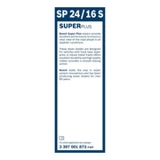 Bosch Conventional Front Wiper Blade Set 600mm + 400mm SP24/16S