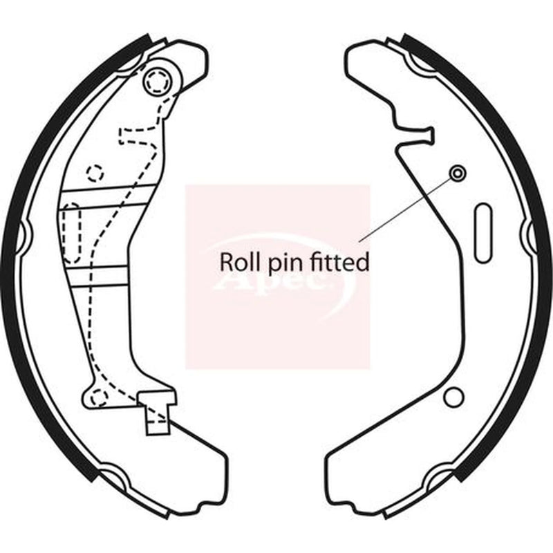 Apec Brake Shoe Set Axle Kit SHU694