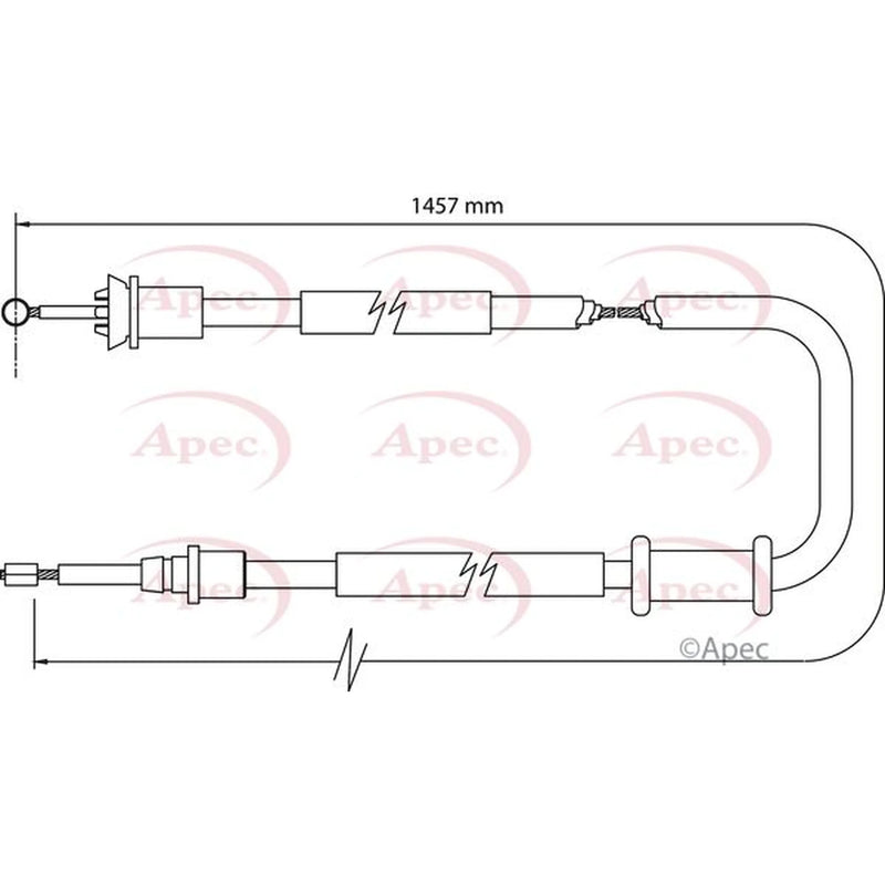 Apec Handbrake Cable Right Rear CAB1121