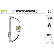 Valeo Electric Window Regulator Lifter Right Rear 850891