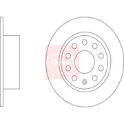 Apec 2 x Solid Rear Brake Discs DSK4149-x2