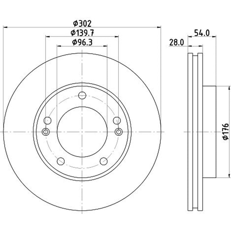 Mintex 2 x Vented Front Brake Discs MDC1797