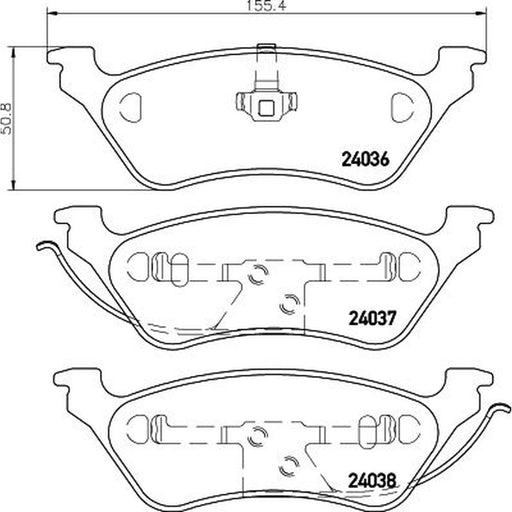 Mintex Rear Brake Pad Set MDB2217