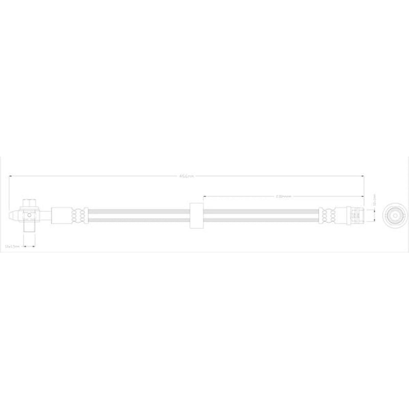 Abtex Brake Hydraulic Hose Line Right ABH1021