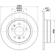 DON 2 x Solid Rear Brake Discs PCD13822
