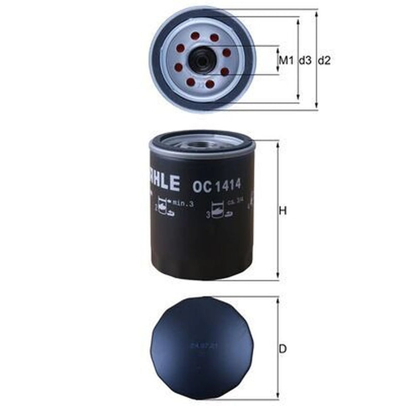Mahle Engine Oil Filter OC 1414
