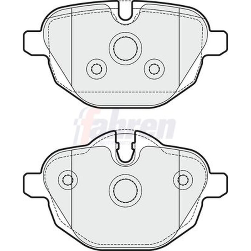 Fahren Rear Brake Vented Discs & Pads fits BMW 5 2010-2017
