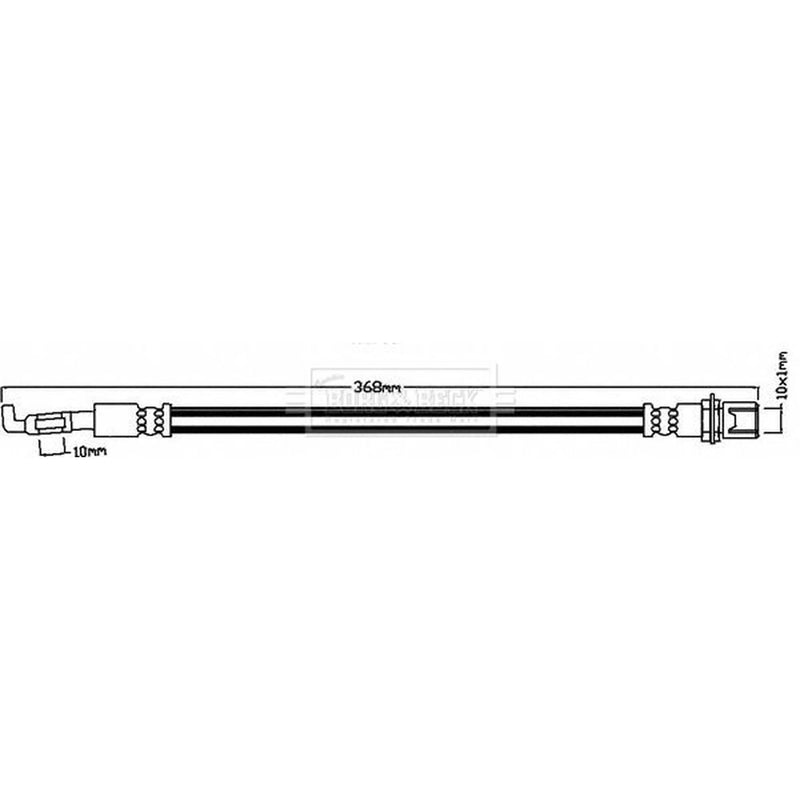 Borg & Beck Brake Hydraulic Hose Line Front Right BBH8074