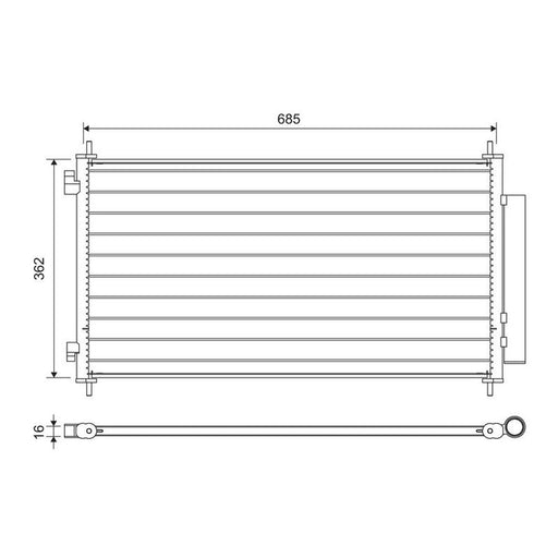 Valeo Air Conditioning Condenser 822734