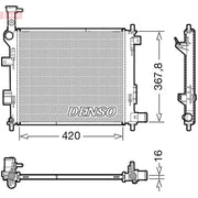 Denso Engine Radiator fits Kia Picanto II 2011-2017 1.0 1.2
