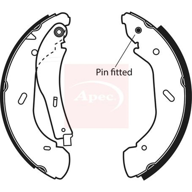 Apec Brake Shoe Set Axle Kit SHU632