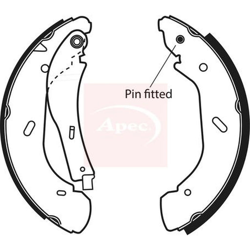 Apec Brake Shoe Set Axle Kit SHU632