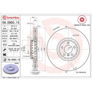 Brembo 2 x Front Aluminium Brake Disc Hub Brake Discs 09.D900.13