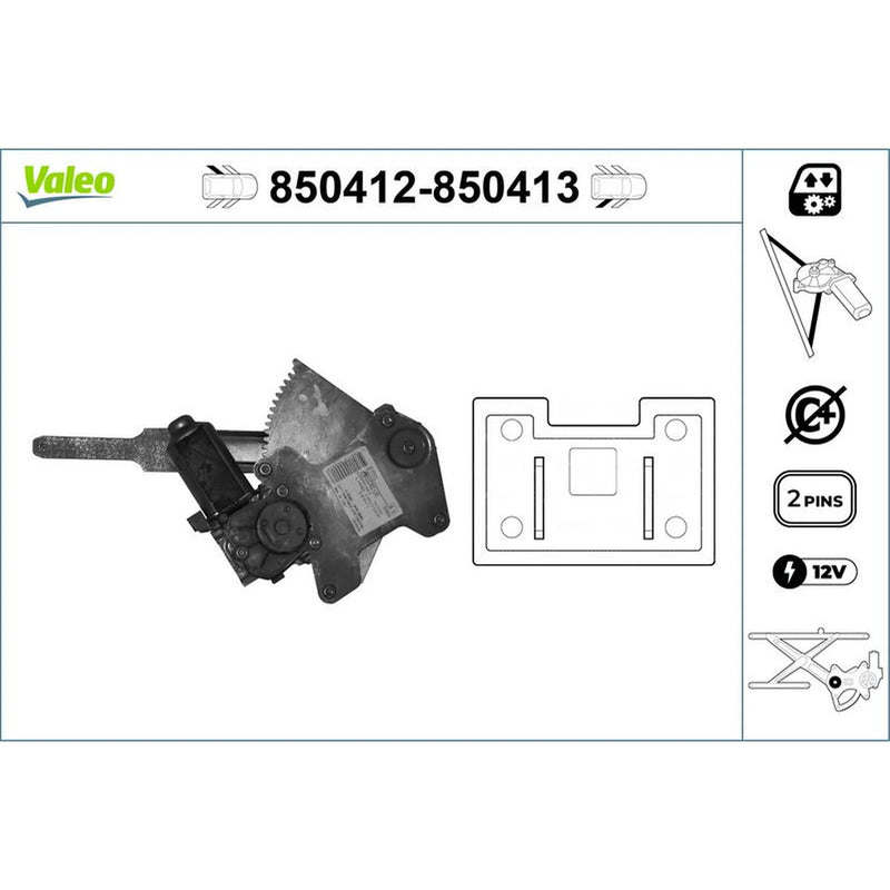 Valeo Electric Window Regulator Lifter Left Rear 850412