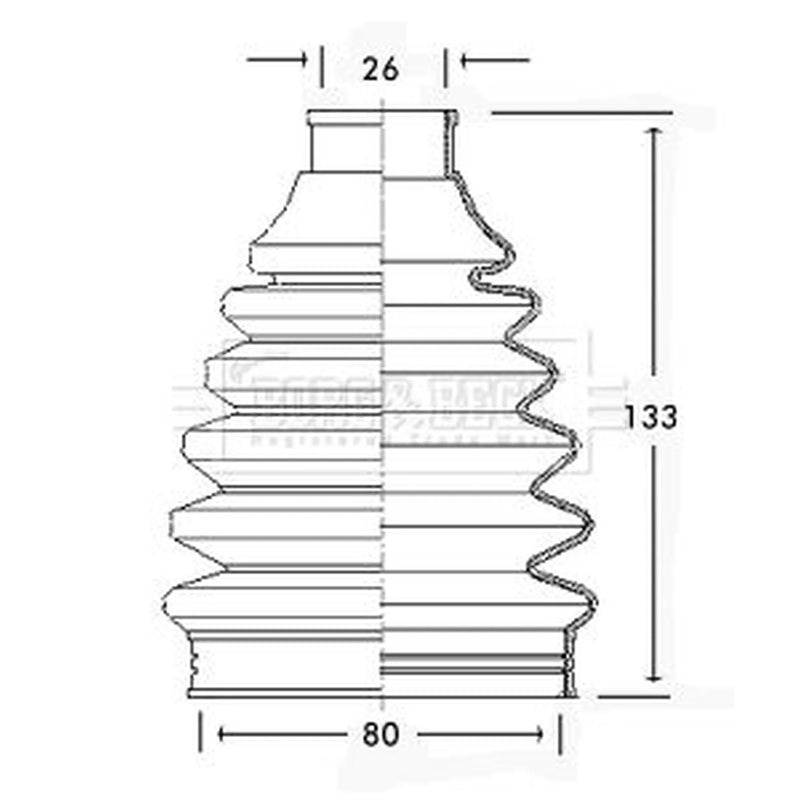 Borg & Beck Drive Shaft Bellow Kit Wheel Side BCB2224