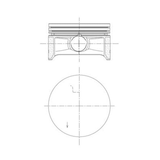 Mahle Piston Cylinder Bore = 77mm 081 PI 00122 001
