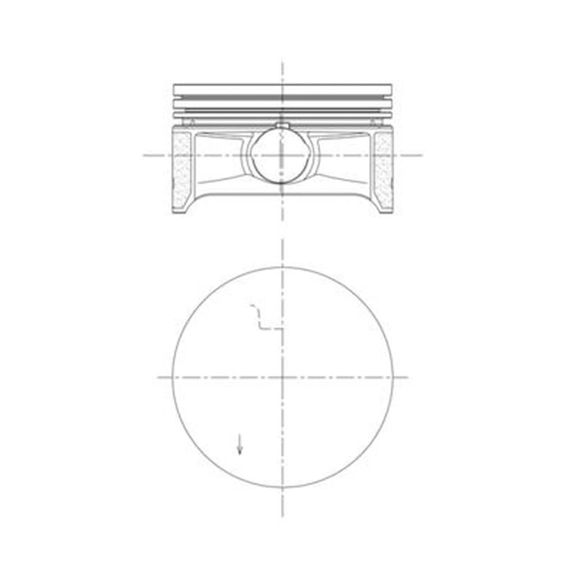 Mahle Piston Cylinder Bore = 77mm 081 PI 00122 000