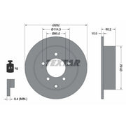 Textar 2 x Solid Rear Brake Discs 92227403-x2