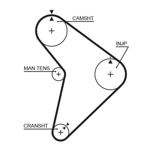 Gates Timing Belt Cambelt 152 Teeth 5307