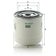 MANN-FILTER Engine Oil Filter W 916/1