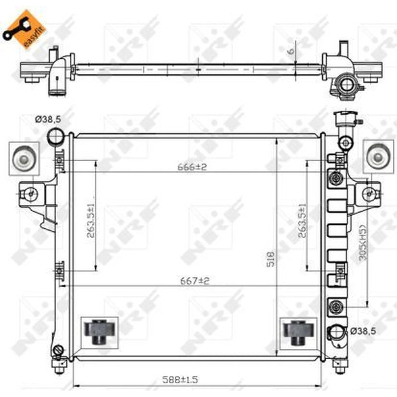 NRF Engine Radiator 53031