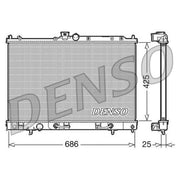 Denso Engine Radiator fits Mitsubishi Outlander I 2002-2007 2.0 2.4