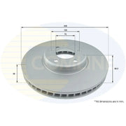 Comline 2 x Front Vented Brake Discs ADC1790VL