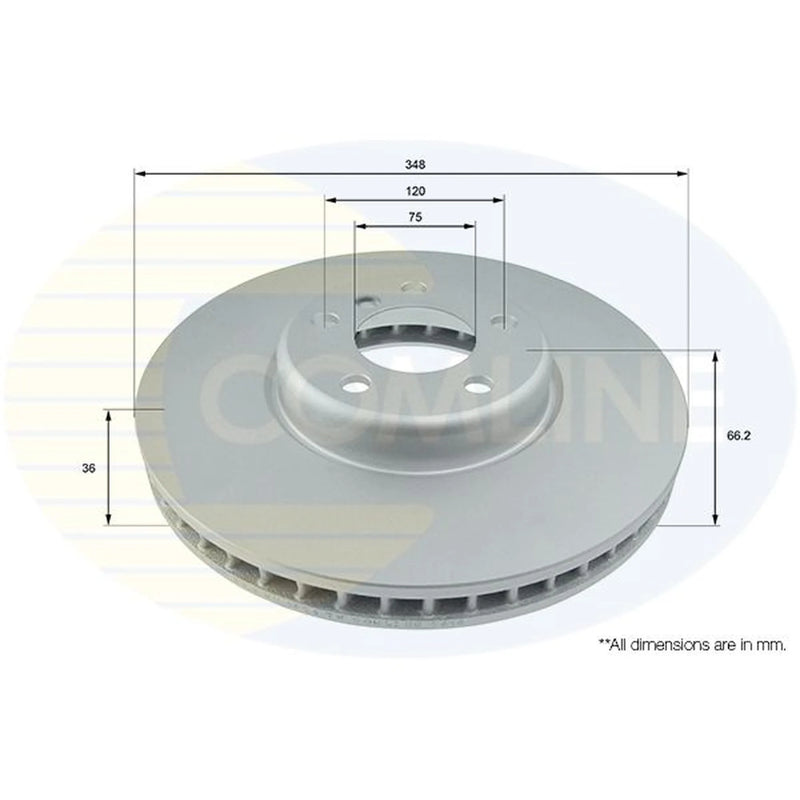 Comline 2 x Front Vented Brake Discs ADC1790VL