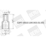 BERU Water Shielded Moulded Parts G3P7 325 152 0061 G3P7