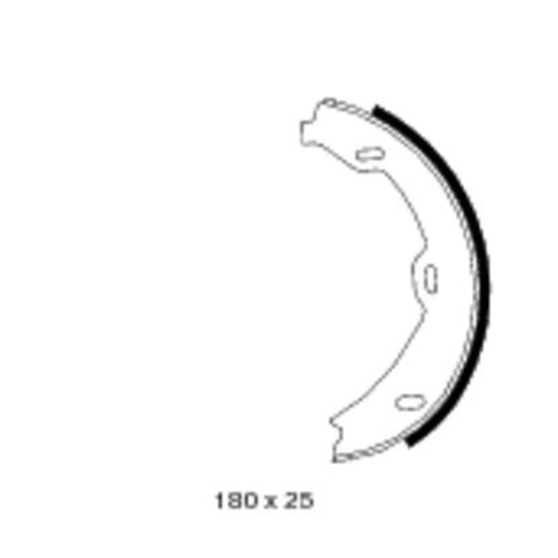 Mintex Parking Brake Shoe Set MFR556