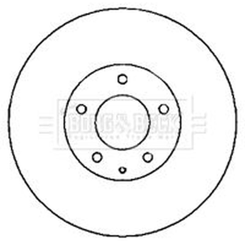 Borg & Beck 2 x Vented Rear Brake Discs BBD5181