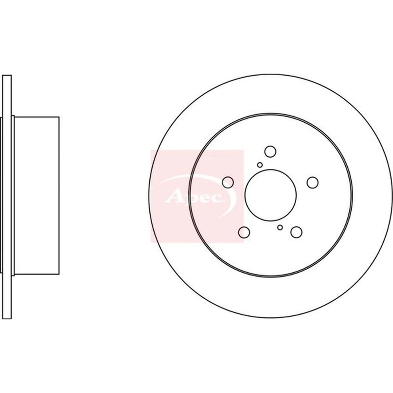 Apec 2 x Solid Rear Brake Discs DSK2698-x2