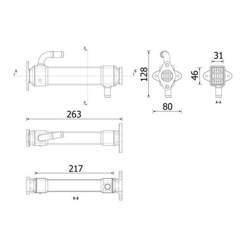 Mahle EGR Cooler (Exhaust Gas Recirculation) CE 46 000P