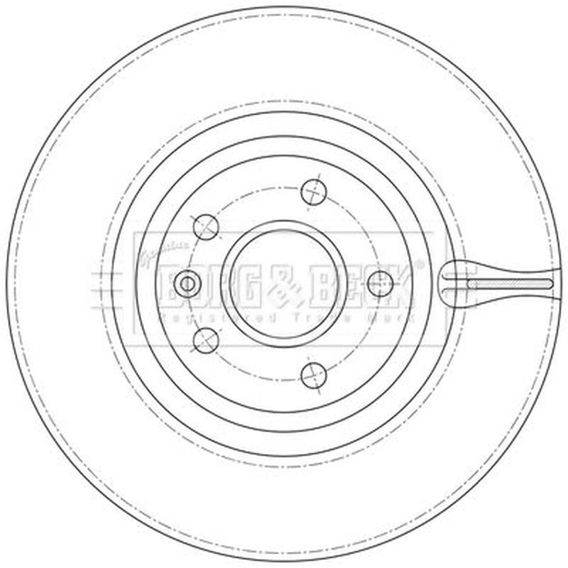 Borg & Beck 2 x Front Brake Discs BBD6223S-x2