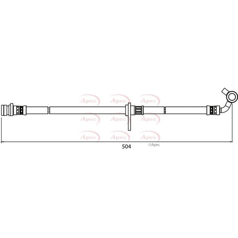 Apec Brake Hydraulic Hose Line Rear HOS3998