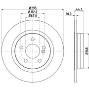 DON 2 x Solid Rear Brake Discs PCD14072-x2