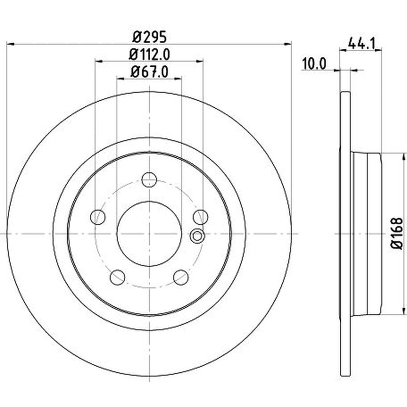 DON 2 x Solid Rear Brake Discs PCD14072-x2