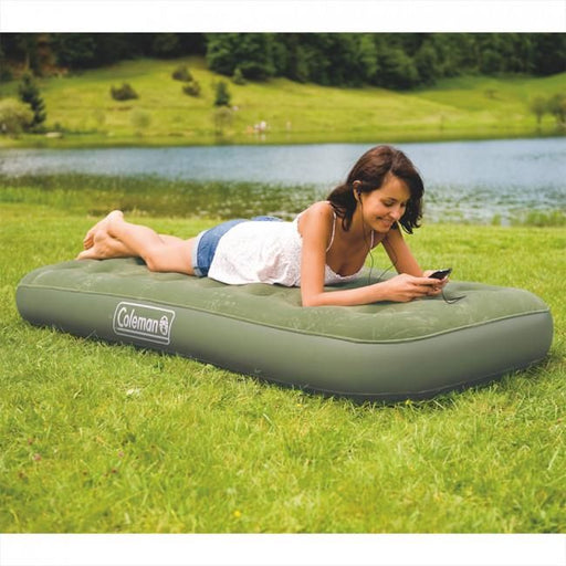 Coleman Comfort Flocked Single blow up inflatable airbed 188 x 85 x 22 cm - Coleman - Van Life Living