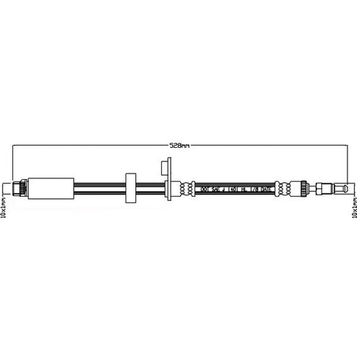 Abtex Brake Hydraulic Hose Line Right ABH1172