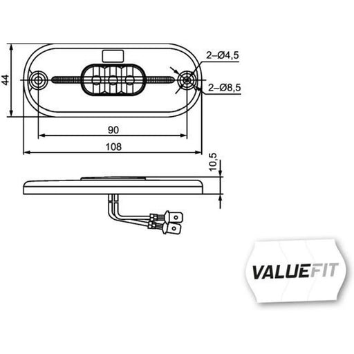 Hella Lamp Sr MD24 2TM Right 2TM 357 009-111 2TM 357 009-111