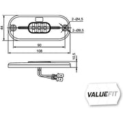 Hella Side Marker Light Wide High 2PS 357 009-101