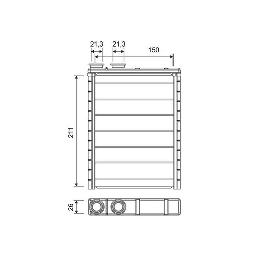 Valeo Heater Matrix Core Heat Exchanger 811671