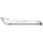 Borg & Beck Brake Hydraulic Hose Line Front Right BBH7711