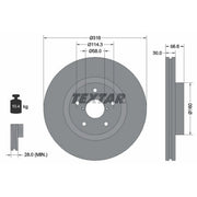 Textar 2 x Vented Front Brake Discs 92199203-x2