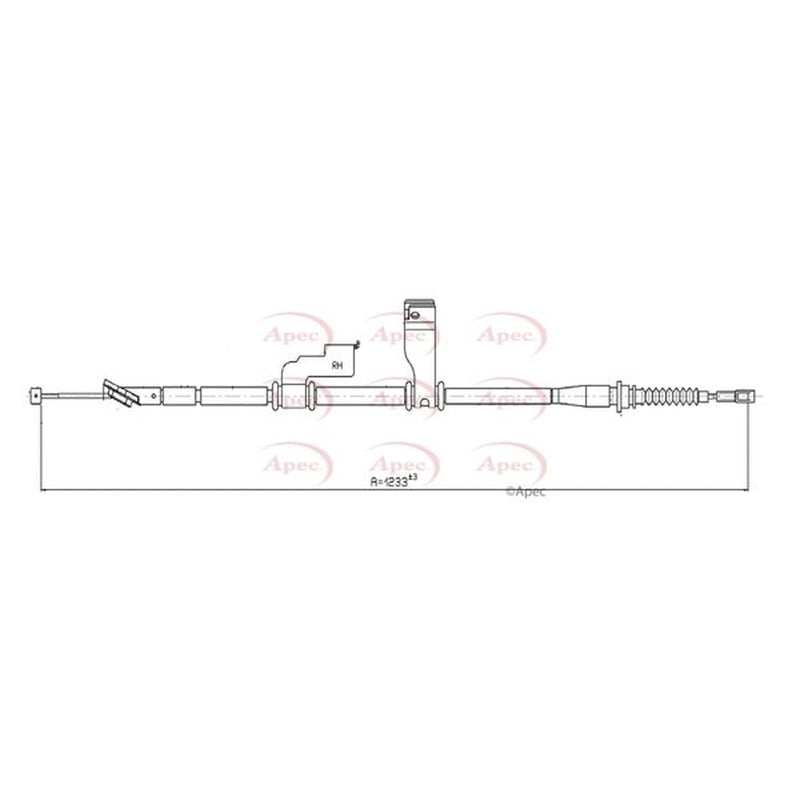 Apec Handbrake Cable Right Rear CAB1166