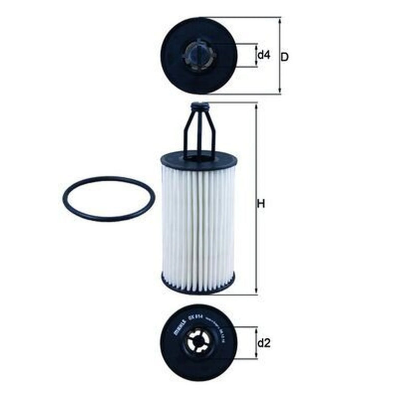 Mahle Engine Oil Filter OX 814D