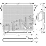 Denso Engine Radiator fits Toyota Land Cruiser 200 2008 on 4.7