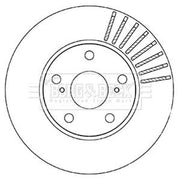 Borg & Beck 2 x Front Brake Discs BBD5330-x2