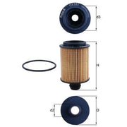 Mahle Engine Oil Filter OX 553D